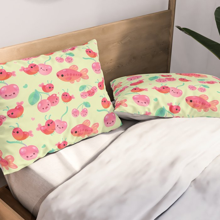 Cherry shrimp and Cherry barb Pillow Sham Gallery Image 2