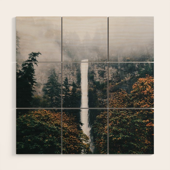 Multnomah Falls Wood Wall Art Gallery Image 1