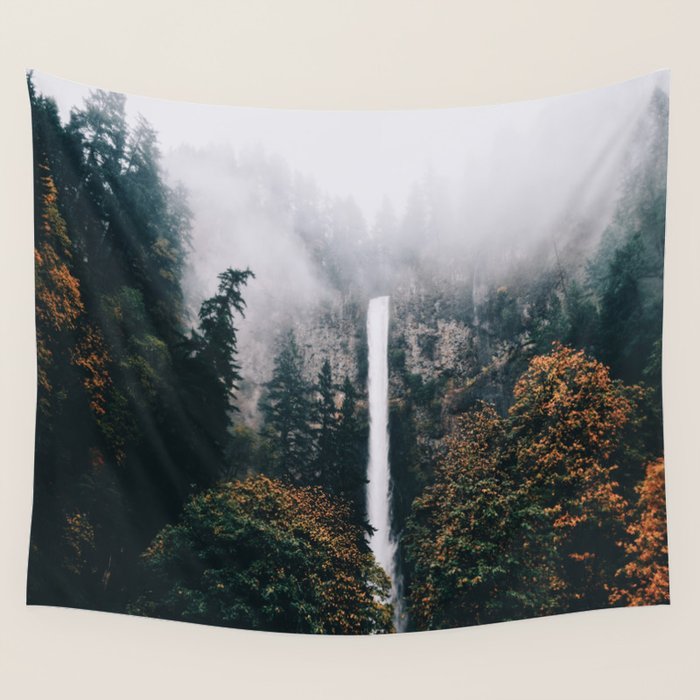 Multnomah Falls Wall Tapestry Gallery Image 4