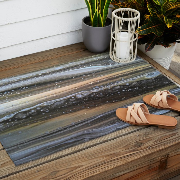 Snow on Brownsville Outdoor Rug Gallery Image 2