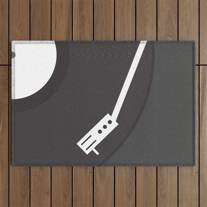 Vinyl Record Outdoor Rug Gallery Image 1
