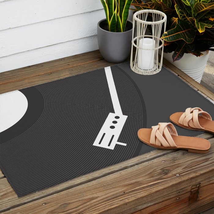 Vinyl Record Outdoor Rug Gallery Image 2