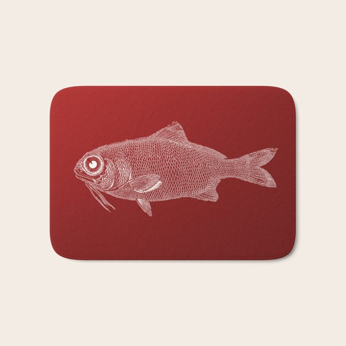 red fish poisson Bath Mat Gallery Image 1