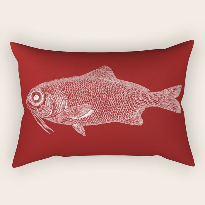 red fish poisson Rectangular Pillow Gallery Image 1