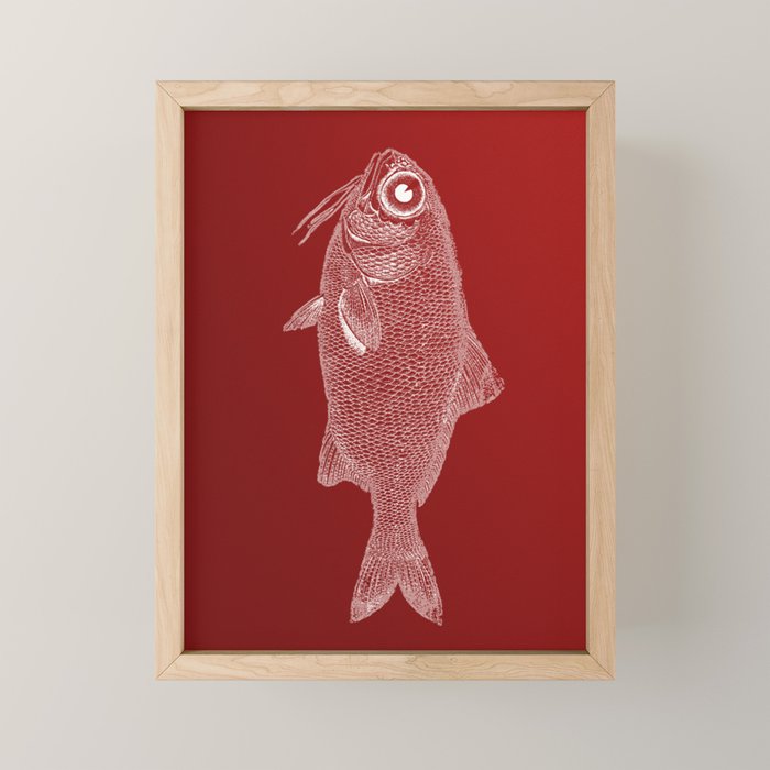 red fish poisson Mini Art Print Gallery Image 1