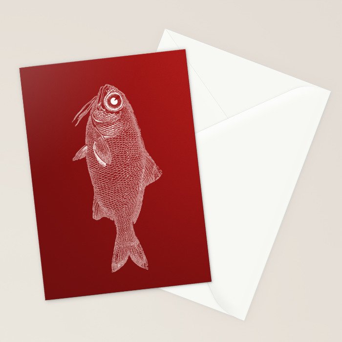 red fish poisson Stationery Card Gallery Image 2