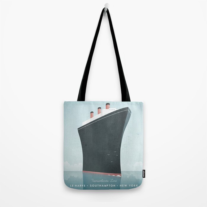 Vintage Travel Poster - Cruise Ship Tote Bag Gallery Image 2