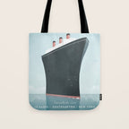 Vintage Travel Poster - Cruise Ship Tote Bag Gallery Image 1
