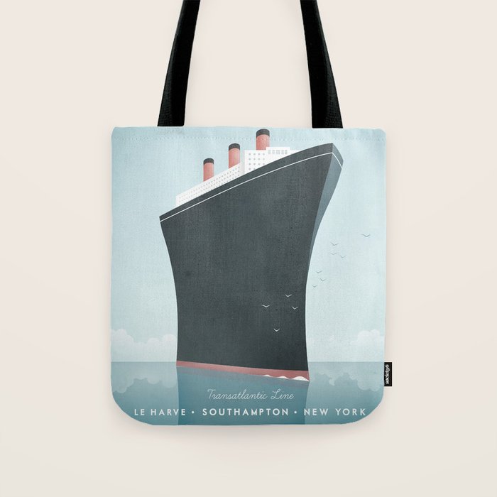 Vintage Travel Poster - Cruise Ship Tote Bag Gallery Image 1
