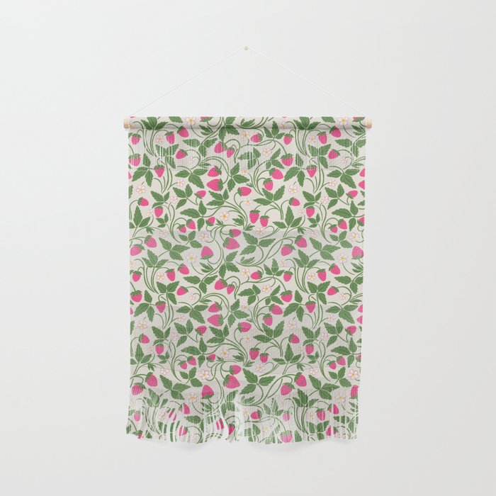 Strawberries - pink and green on alabaster Wall Hanging Gallery Image 1