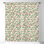 Strawberries - pink and green on alabaster Window Curtain Gallery Image 5