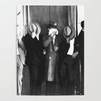 La cosa nostra arrest mug shot Sugar House Gang criminal mob bootleggers hiding faces behind hats black and white photgraph - photgraphy - photographs Poster Gallery Image 4