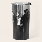 La cosa nostra arrest mug shot Sugar House Gang criminal mob bootleggers hiding faces behind hats black and white photgraph - photgraphy - photographs Travel Mug Gallery Image 2