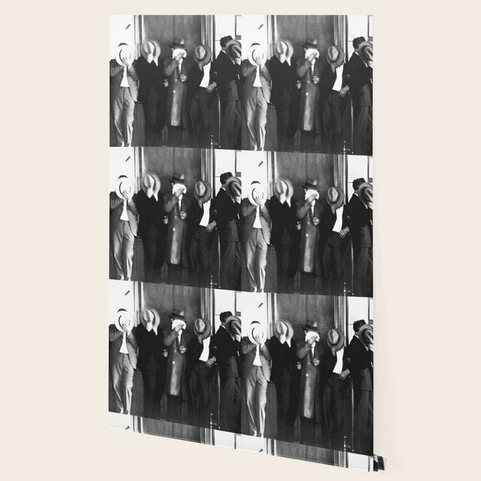 La cosa nostra arrest mug shot Sugar House Gang criminal mob bootleggers hiding faces behind hats black and white photgraph - photgraphy - photographs Wallpaper Gallery Image 2
