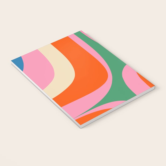 Retro Groove Colorful Vibrant Abstract Pattern Notebook Gallery Image 3