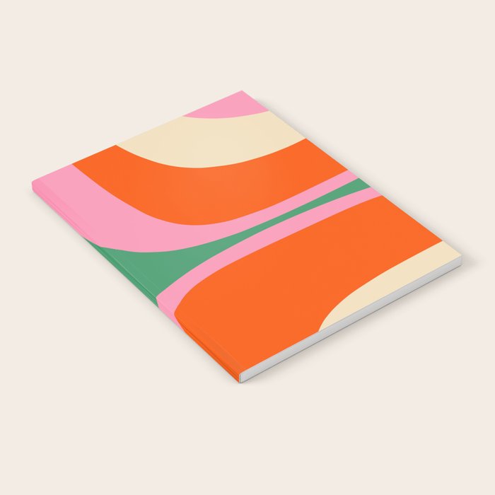 Retro Groove Colorful Vibrant Abstract Pattern Notebook Gallery Image 1