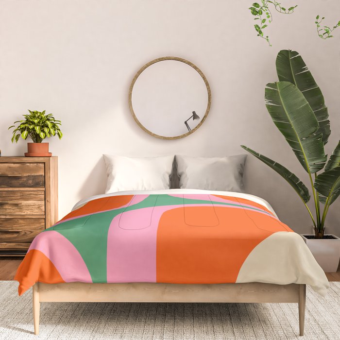Retro Groove Colorful Vibrant Abstract Pattern Comforter Gallery Image 3