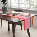 Retro Groove Colorful Vibrant Abstract Pattern Table Runner Gallery Image 2