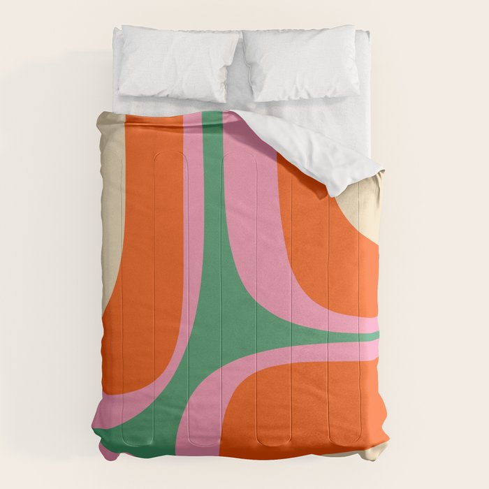 Retro Groove Colorful Vibrant Abstract Pattern Comforter Gallery Image 6