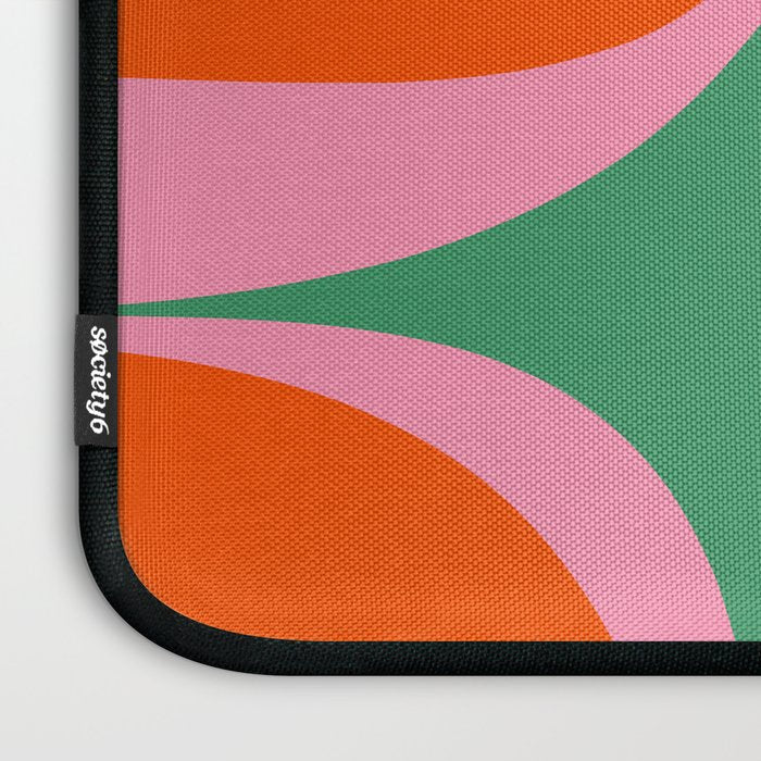 Retro Groove Colorful Vibrant Abstract Pattern Laptop Sleeve Gallery Image 3
