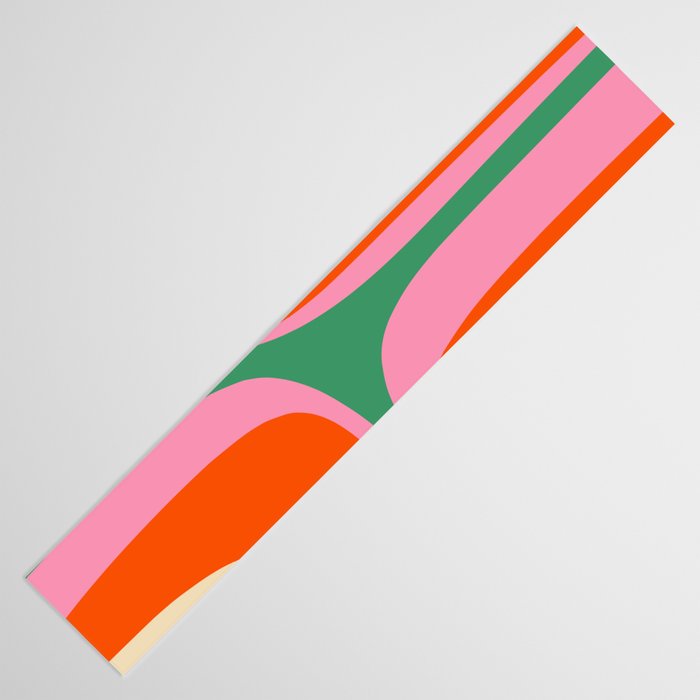 Retro Groove Colorful Vibrant Abstract Pattern Table Runner Gallery Image 3