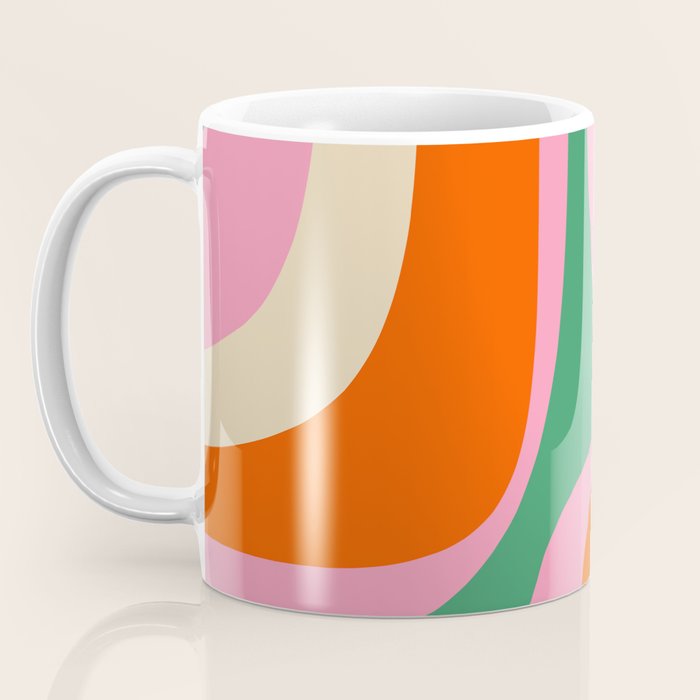 Retro Groove Colorful Vibrant Abstract Pattern Coffee Mug Gallery Image 3