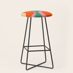 Retro Groove Colorful Vibrant Abstract Pattern Stool Gallery Image 1