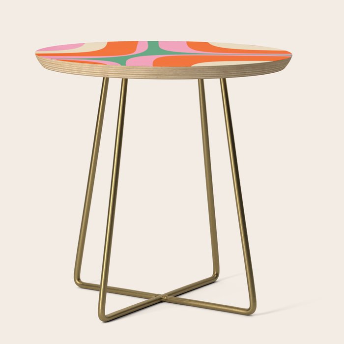 Retro Groove Colorful Vibrant Abstract Pattern Side Table Gallery Image 1
