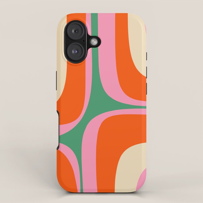 Retro Groove Colorful Vibrant Abstract Pattern iPhone Case Gallery Image 1