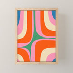 Retro Groove Colorful Vibrant Abstract Pattern Mini Art Print Gallery Image 1