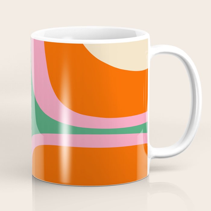 Retro Groove Colorful Vibrant Abstract Pattern Coffee Mug Gallery Image 1
