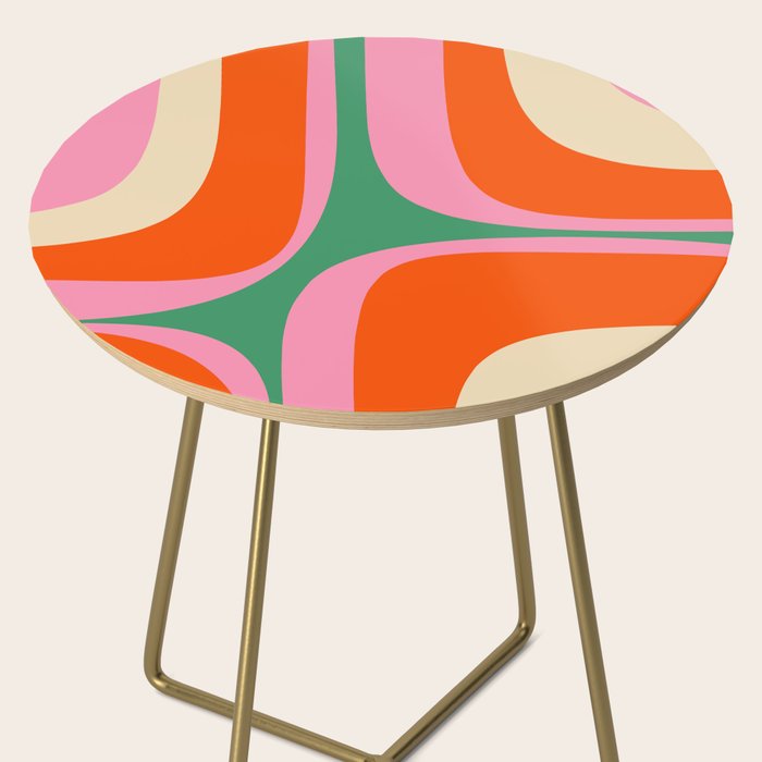 Retro Groove Colorful Vibrant Abstract Pattern Side Table Gallery Image 2