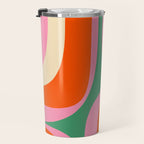 Retro Groove Colorful Vibrant Abstract Pattern Travel Mug Gallery Image 3