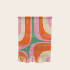 Retro Groove Colorful Vibrant Abstract Pattern Wall Hanging Gallery Image 1