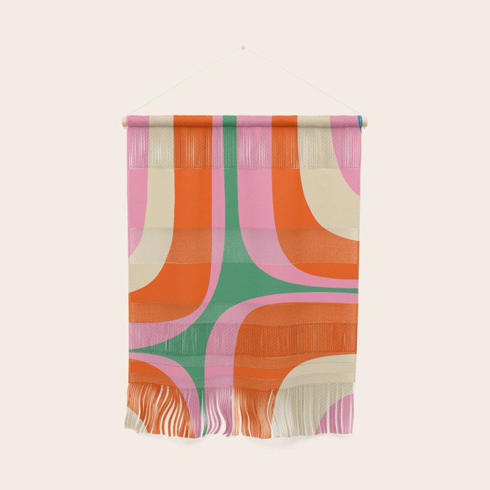 Retro Groove Colorful Vibrant Abstract Pattern Wall Hanging Gallery Image 1