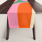 Retro Groove Colorful Vibrant Abstract Pattern Table Runner Gallery Image 1