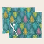 Bright Tropical Botanical Pattern Placemat Gallery Image 1