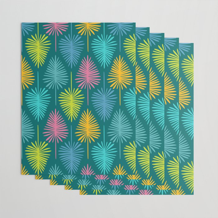 Bright Tropical Botanical Pattern Wrapping Paper Gallery Image 3