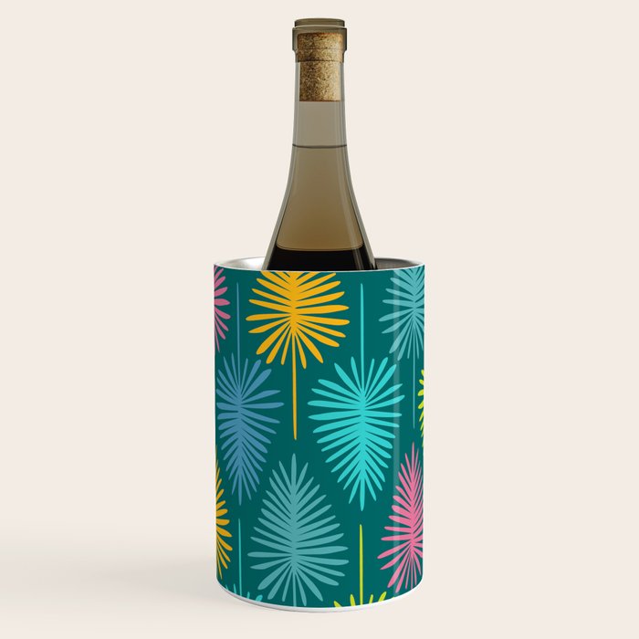 Bright Tropical Botanical Pattern Wine Chiller Gallery Image 3