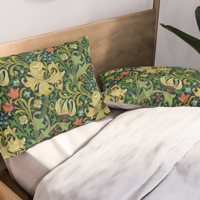 William Morris "Golden Lily" 4 Pillow Sham Gallery Image 2