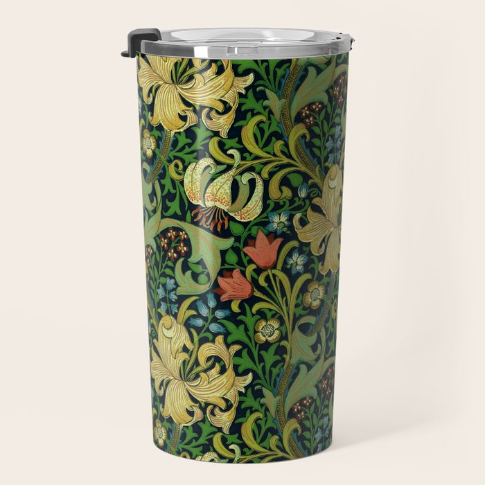 William Morris "Golden Lily" 4 Travel Mug Gallery Image 3