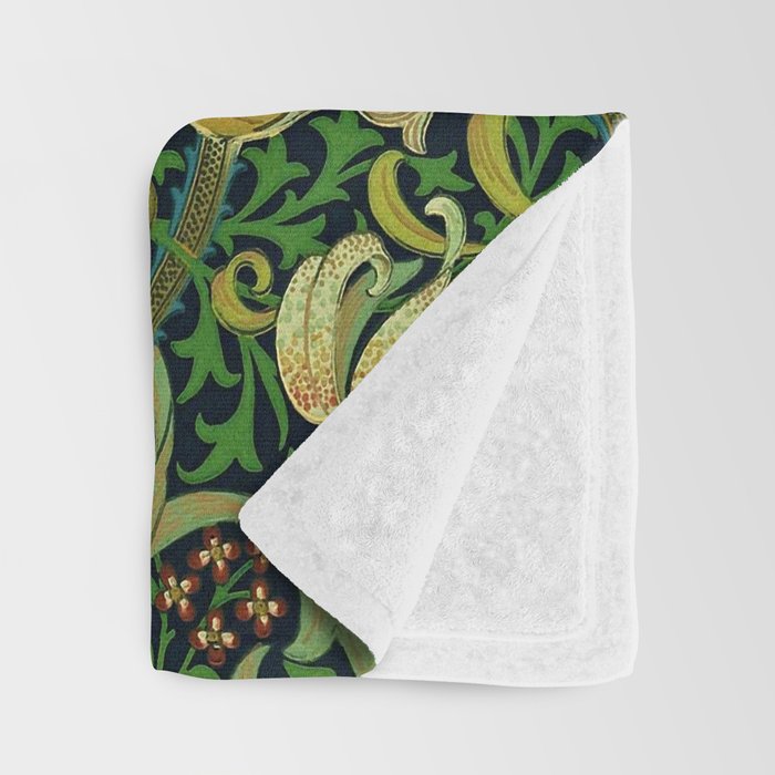 William Morris "Golden Lily" 4 Throw Blanket Gallery Image 3