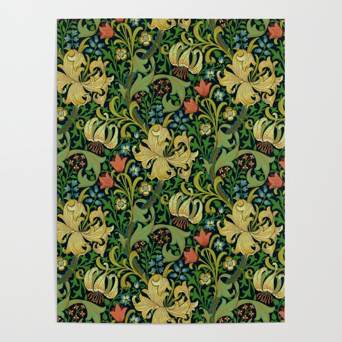 William Morris "Golden Lily" 4 Poster Gallery Image 1