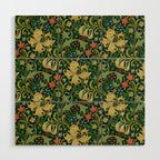 William Morris "Golden Lily" 4 Wood Wall Art Gallery Image 1