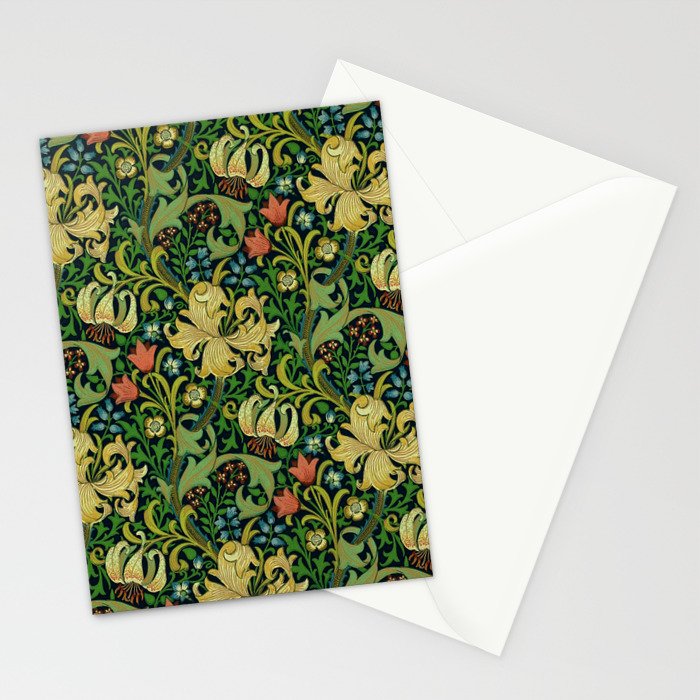 William Morris "Golden Lily" 4 Stationery Card Gallery Image 2