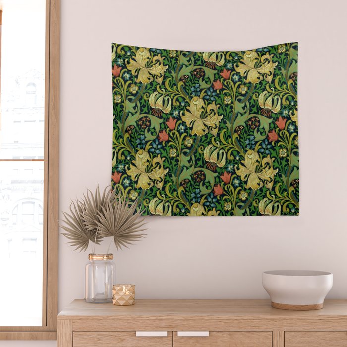 William Morris "Golden Lily" 4 Wall Tapestry Gallery Image 2