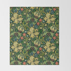 William Morris "Golden Lily" 4 Throw Blanket Gallery Image 2