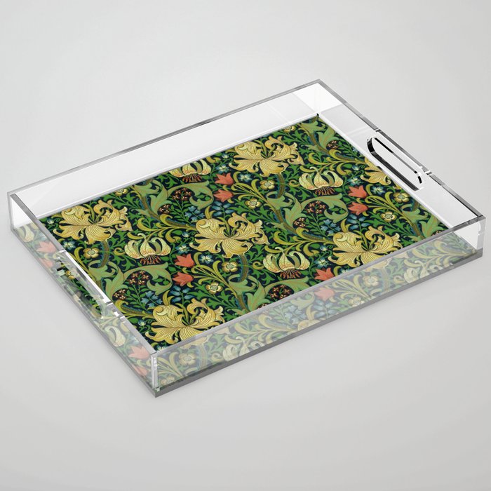 William Morris "Golden Lily" 4 Acrylic Tray Gallery Image 1