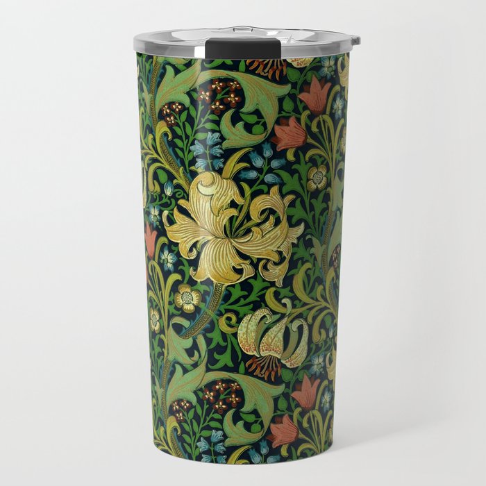 William Morris "Golden Lily" 4 Travel Mug Gallery Image 1