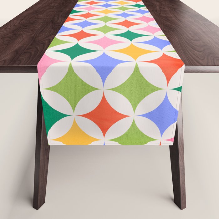 Festive Geometry Pattern Table Runner Gallery Image 1